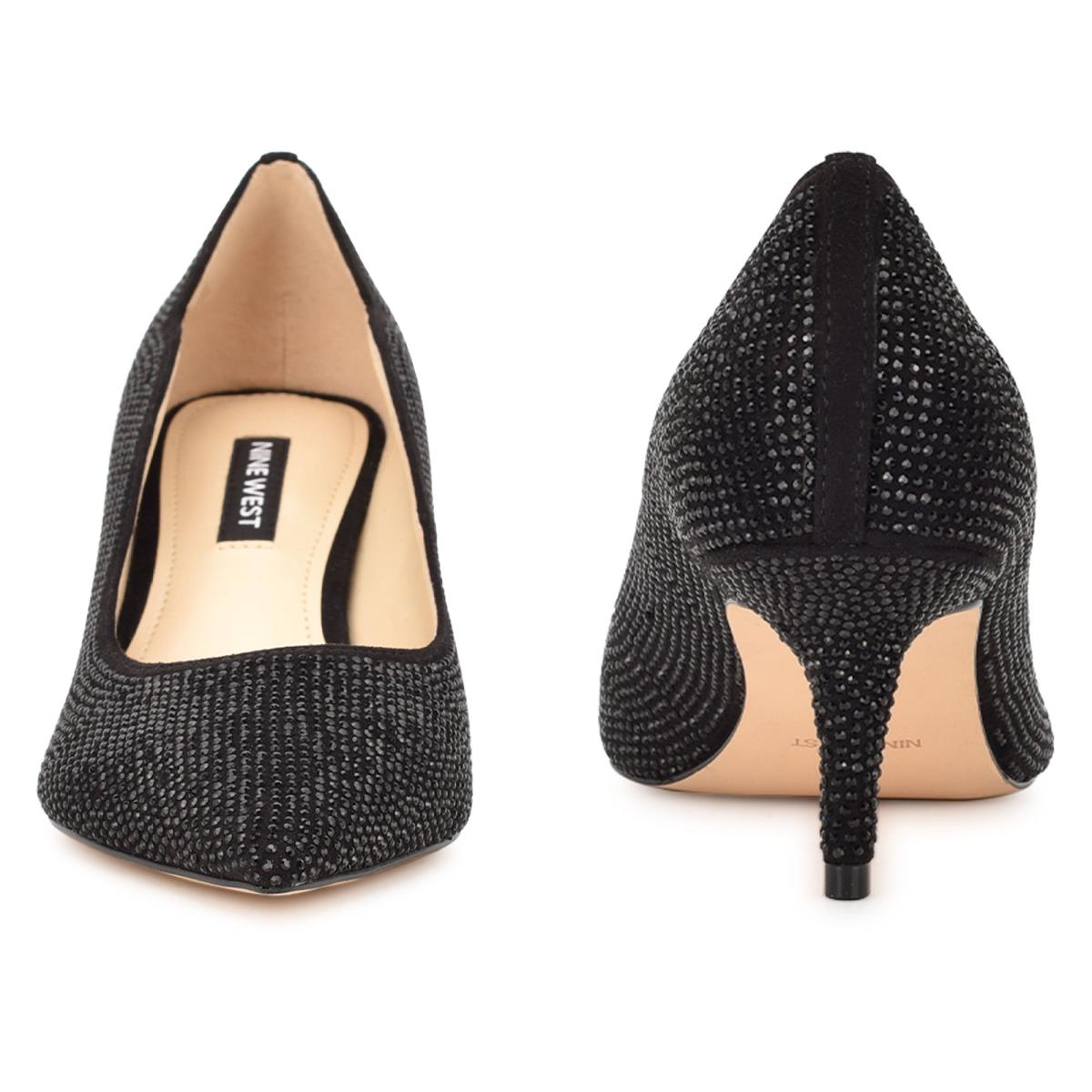 Nine West Abaline Rhinestone Pointy Toe Negras | 6012ERVXU