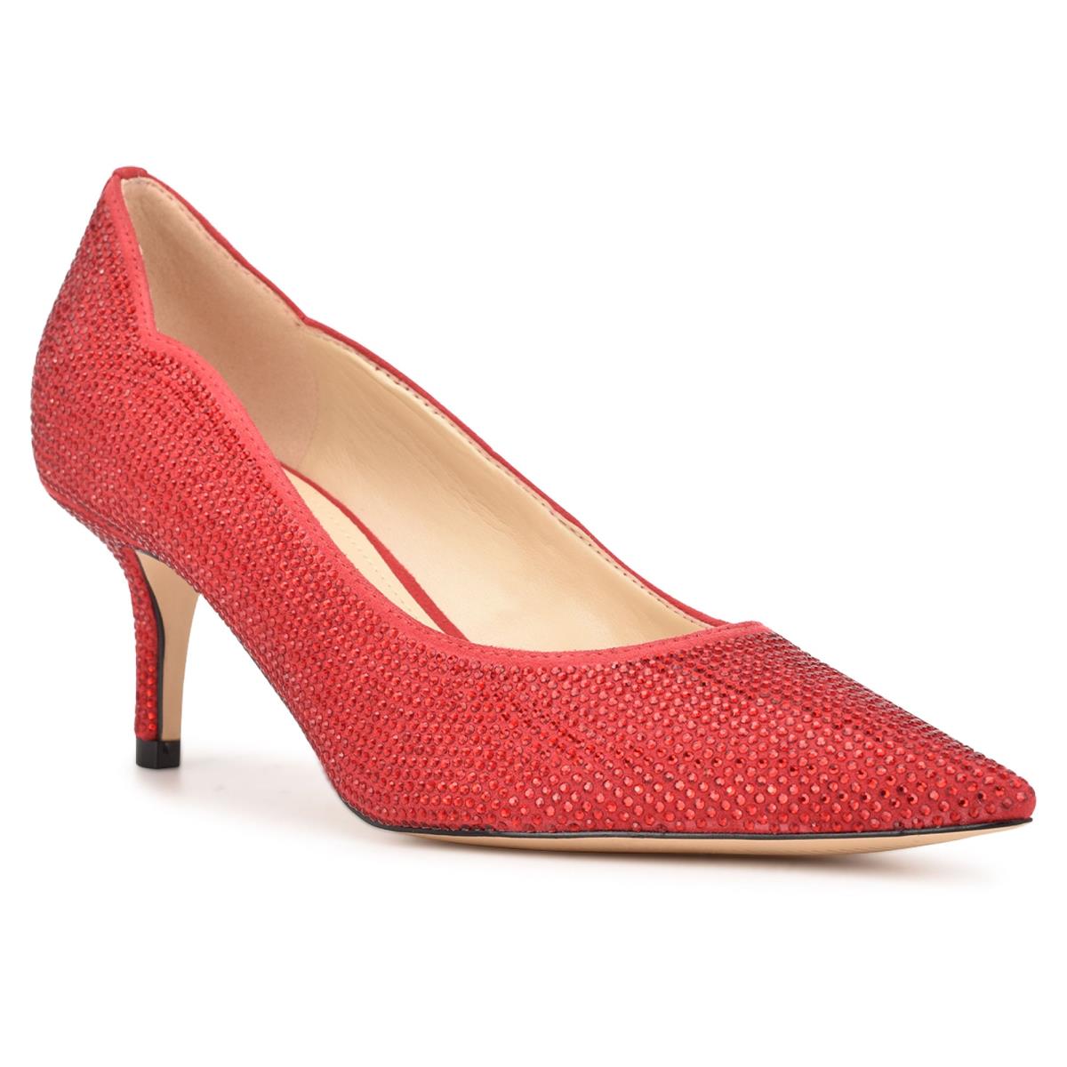 Nine West Abaline Rhinestone Pointy Toe Rojas | 8641NVXAI