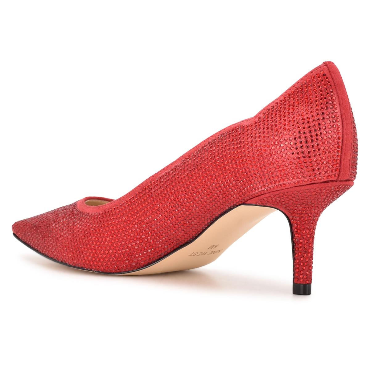 Nine West Abaline Rhinestone Pointy Toe Rojas | 8641NVXAI