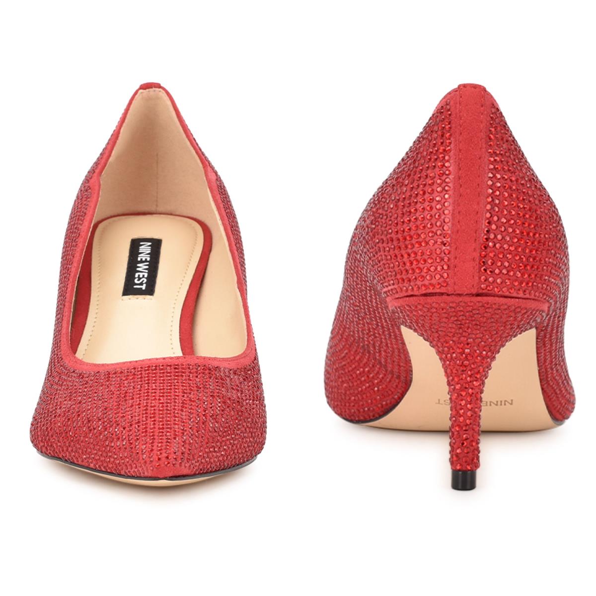 Nine West Abaline Rhinestone Pointy Toe Rojas | 8641NVXAI