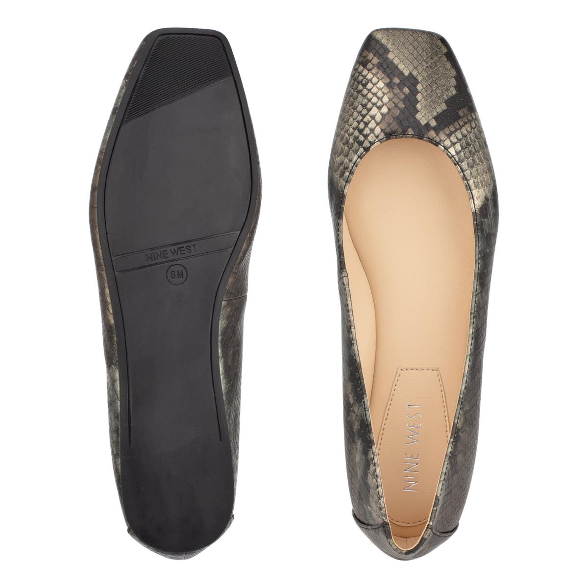 Nine West Alena Square-Toe Gris Serpent | 4802TBLUQ