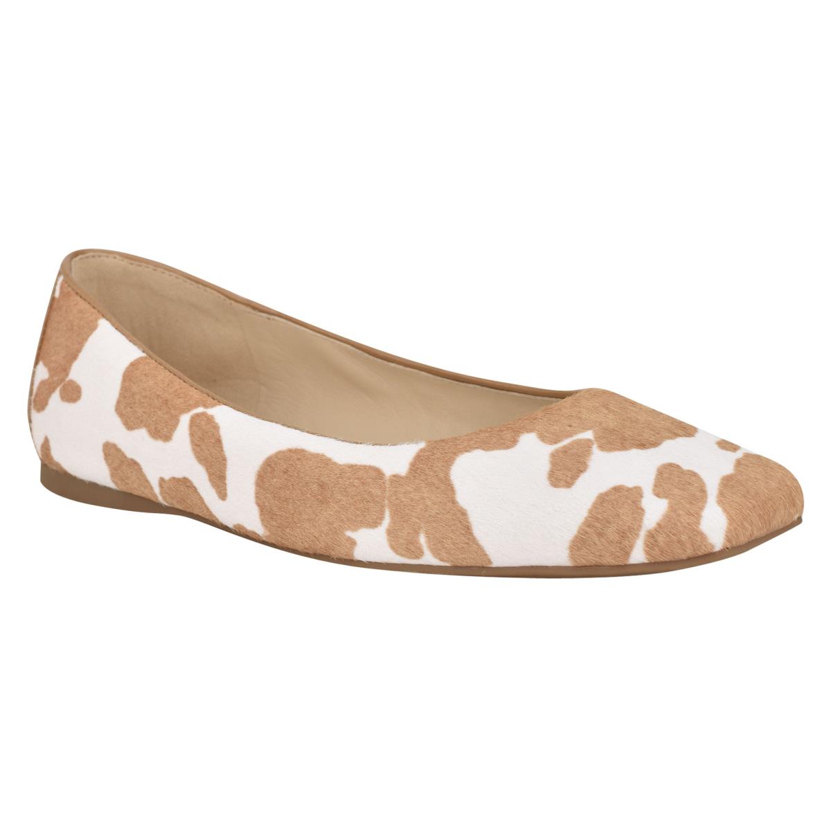 Nine West Alena Square-Toe Marrones Blancas | 0167ROUZX