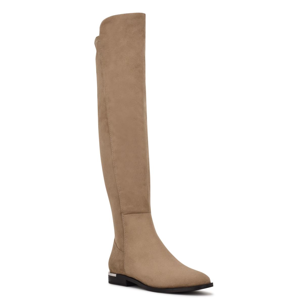 Nine West Allair Wide Calf Over the Knee Marrones | 5231WEUYK