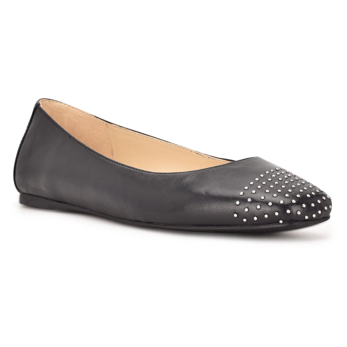 Nine West Aloha Studded Square-Toe Negras | 6748CJXQZ