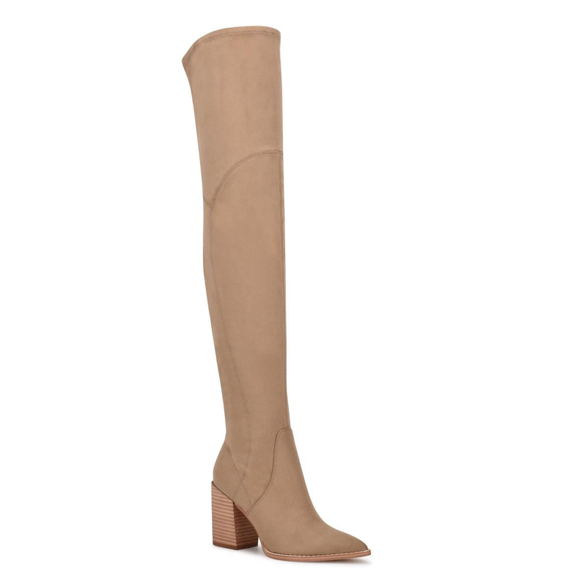 Nine West Barret Over The Knee Beige Claro | 1290KAYPF