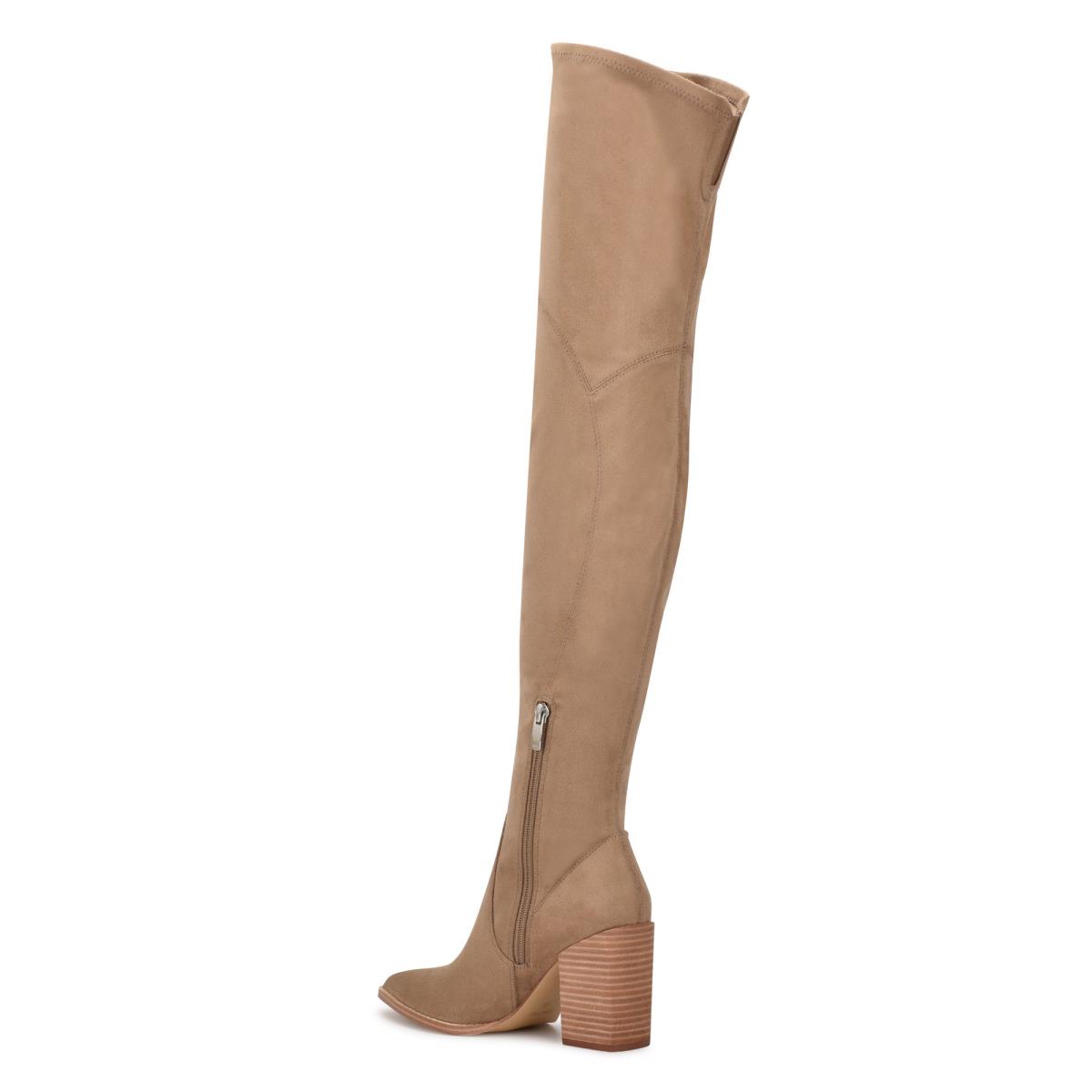 Nine West Barret Over The Knee Beige Claro | 1290KAYPF