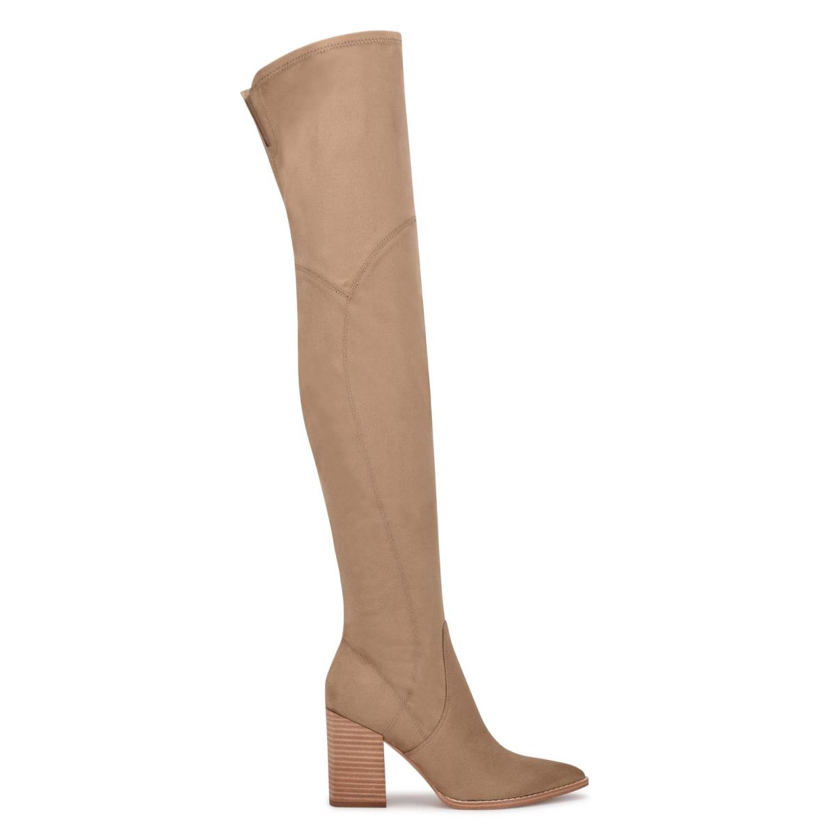 Nine West Barret Over The Knee Beige Claro | 1290KAYPF