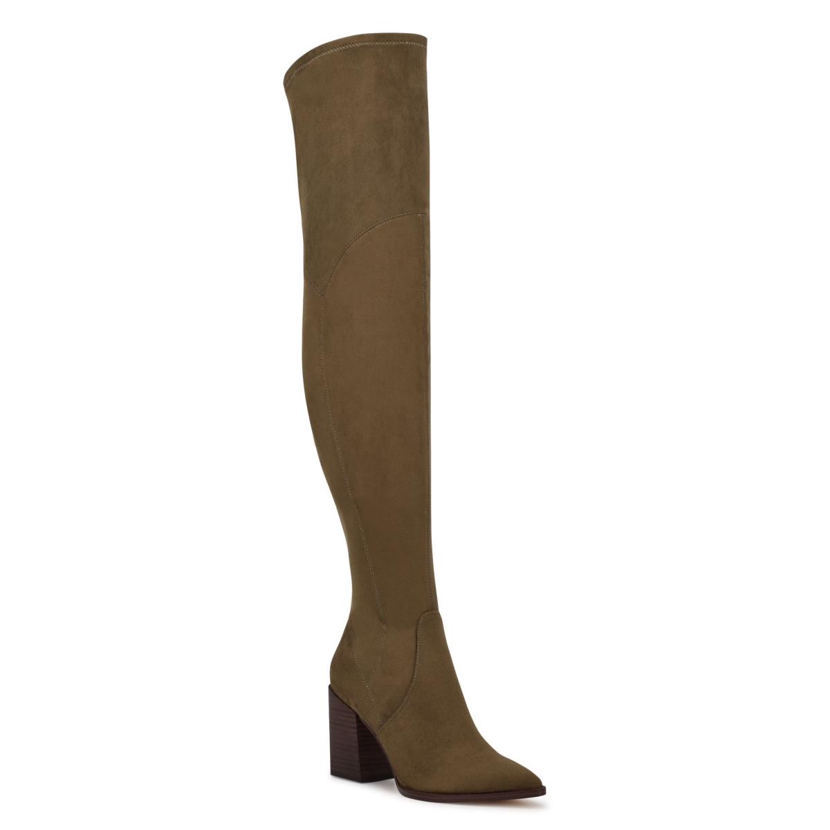 Nine West Barret Over The Knee Marrones Claro | 1603XOMTF