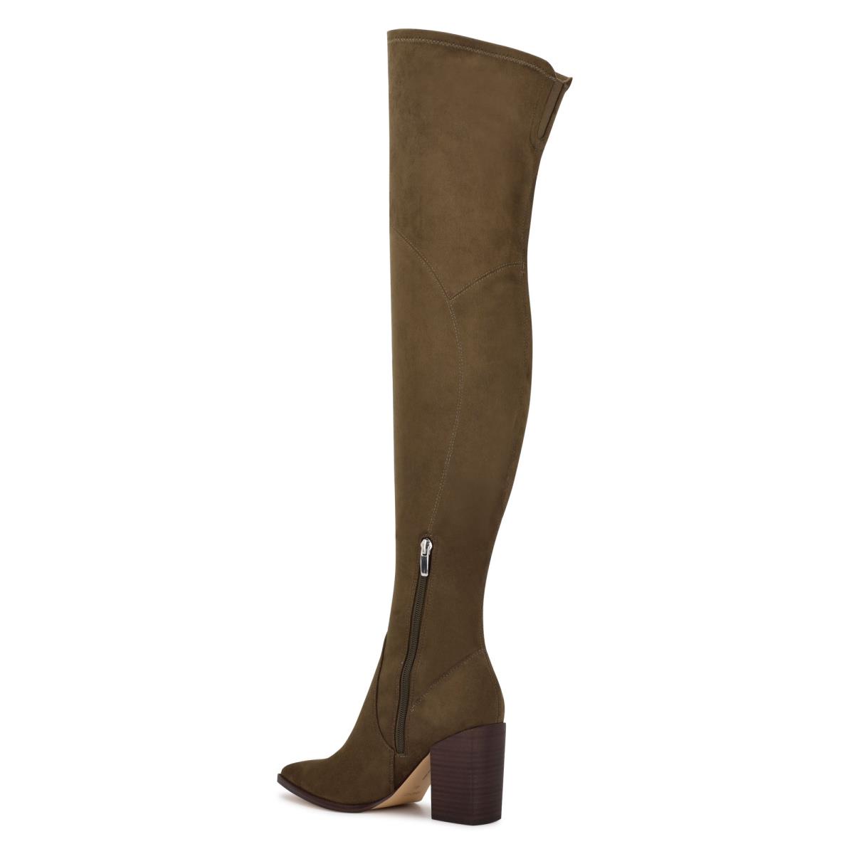 Nine West Barret Over The Knee Marrones Claro | 1603XOMTF