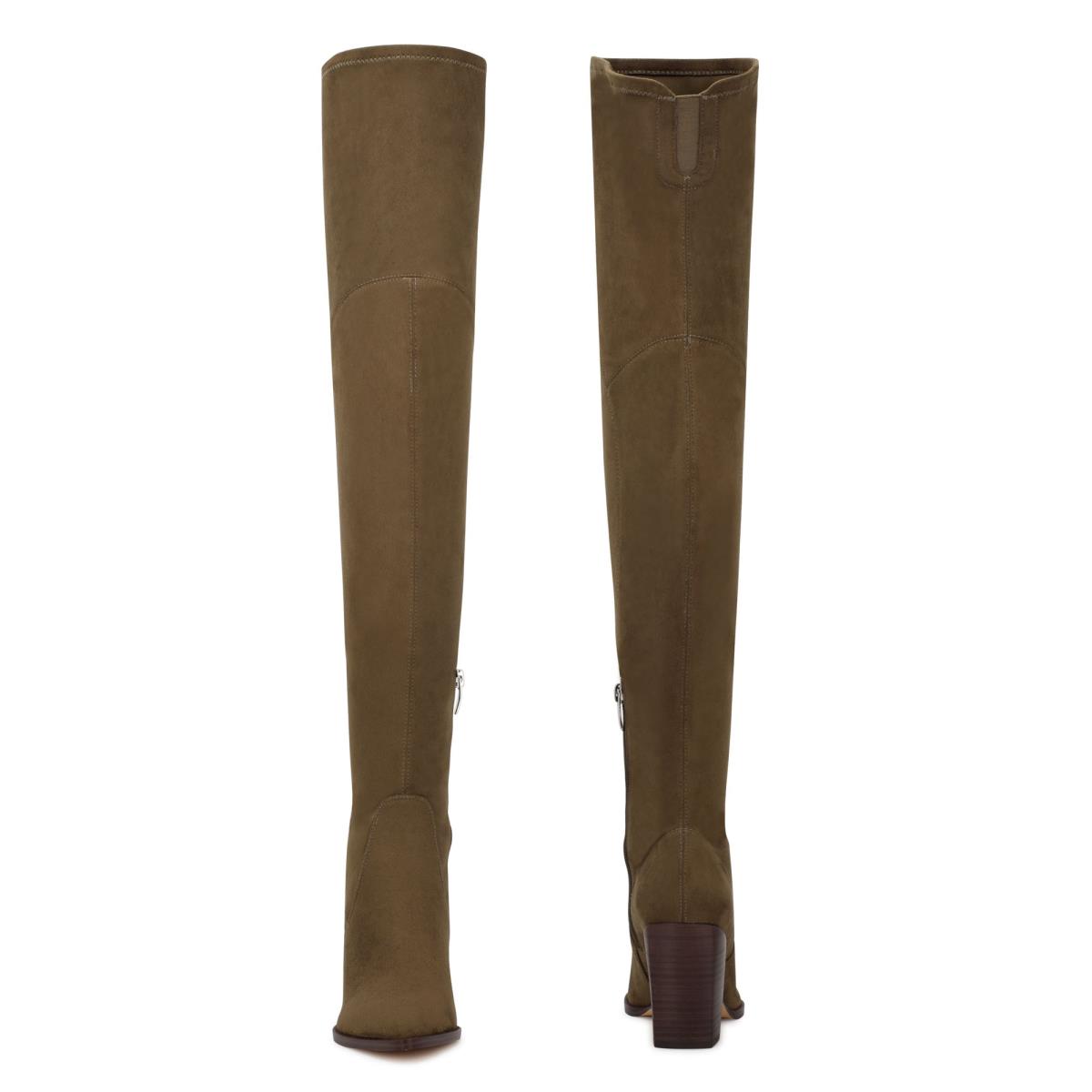 Nine West Barret Over The Knee Marrones Claro | 1603XOMTF