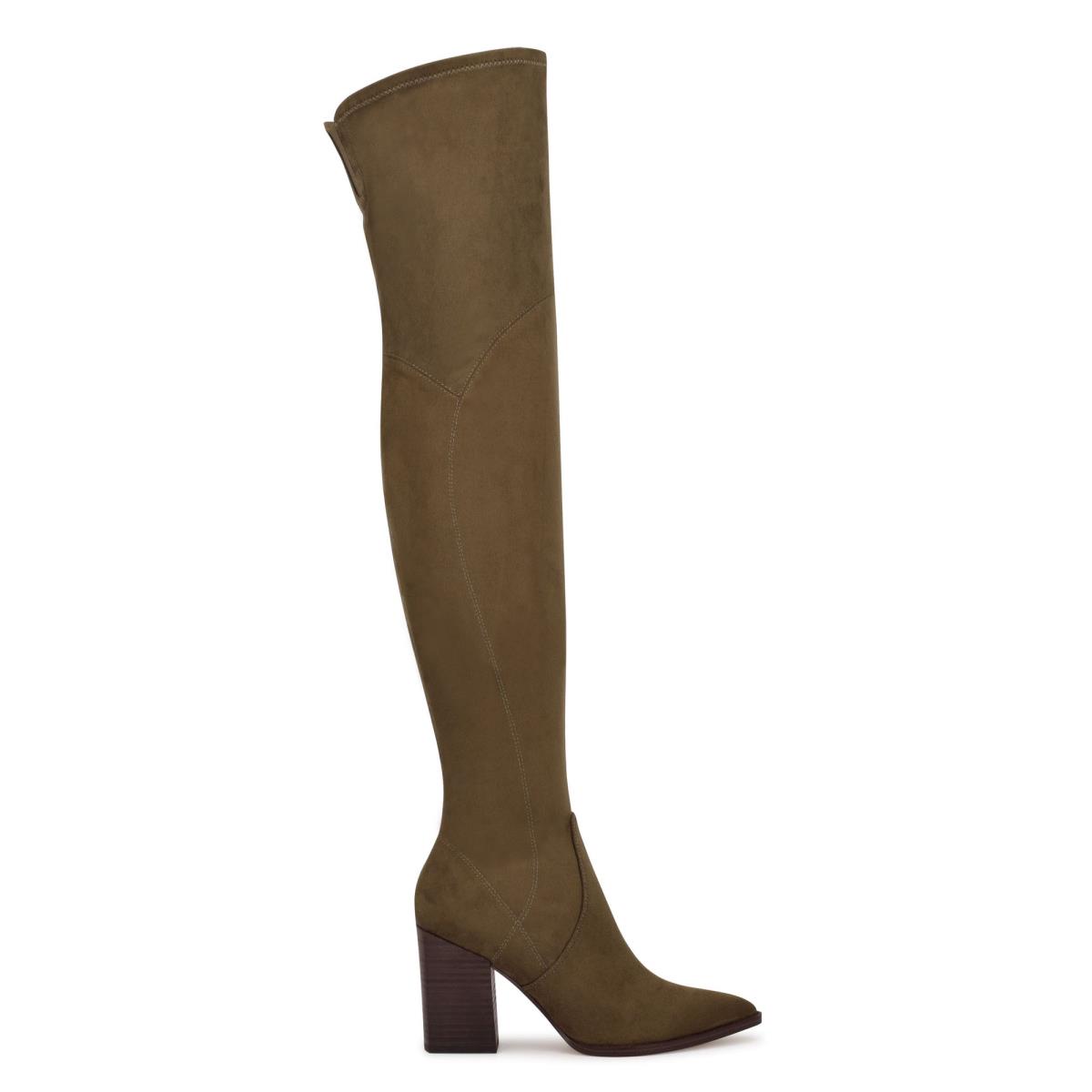 Nine West Barret Over The Knee Marrones Claro | 1603XOMTF