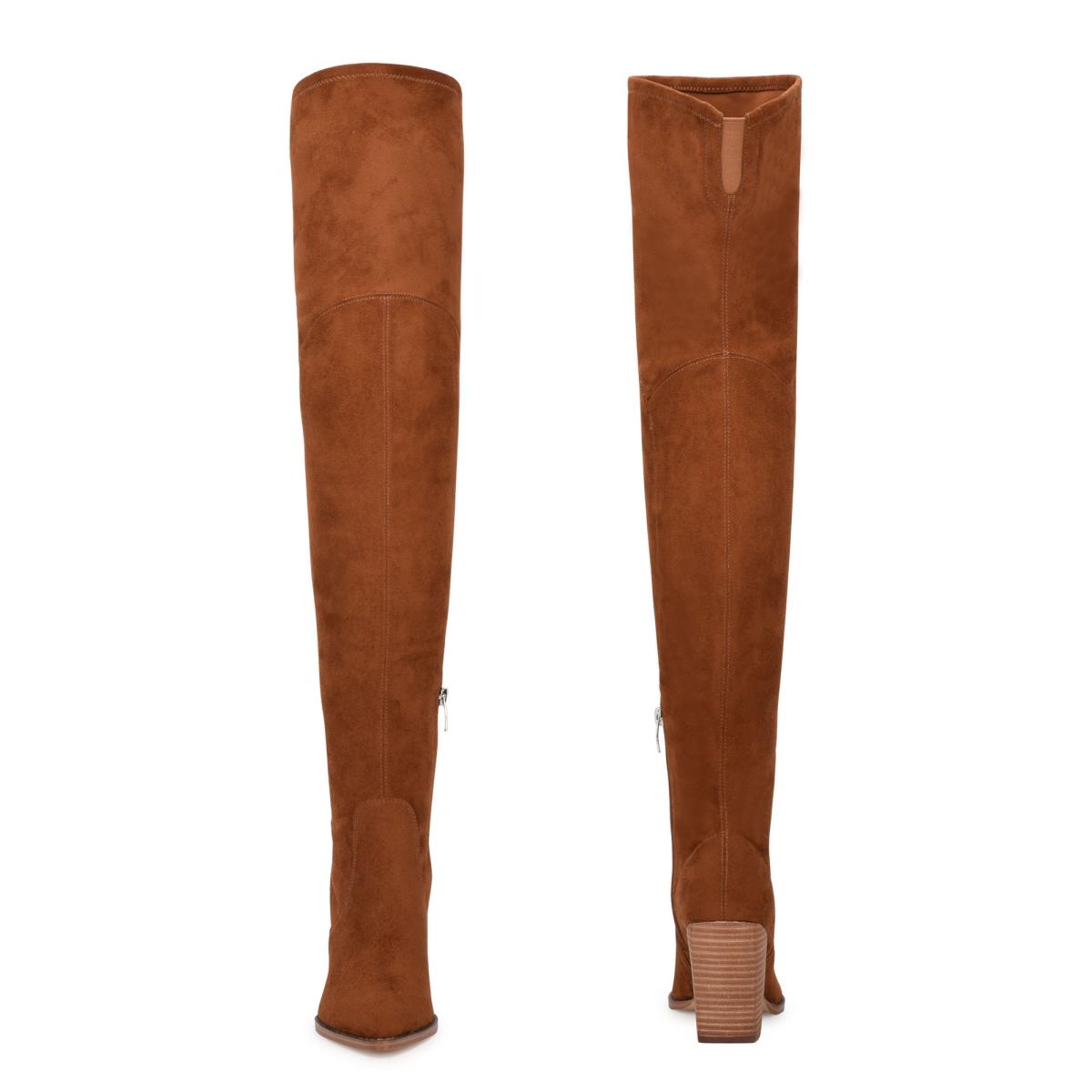 Nine West Barret Over The Knee Marrones | 5930TUQIB