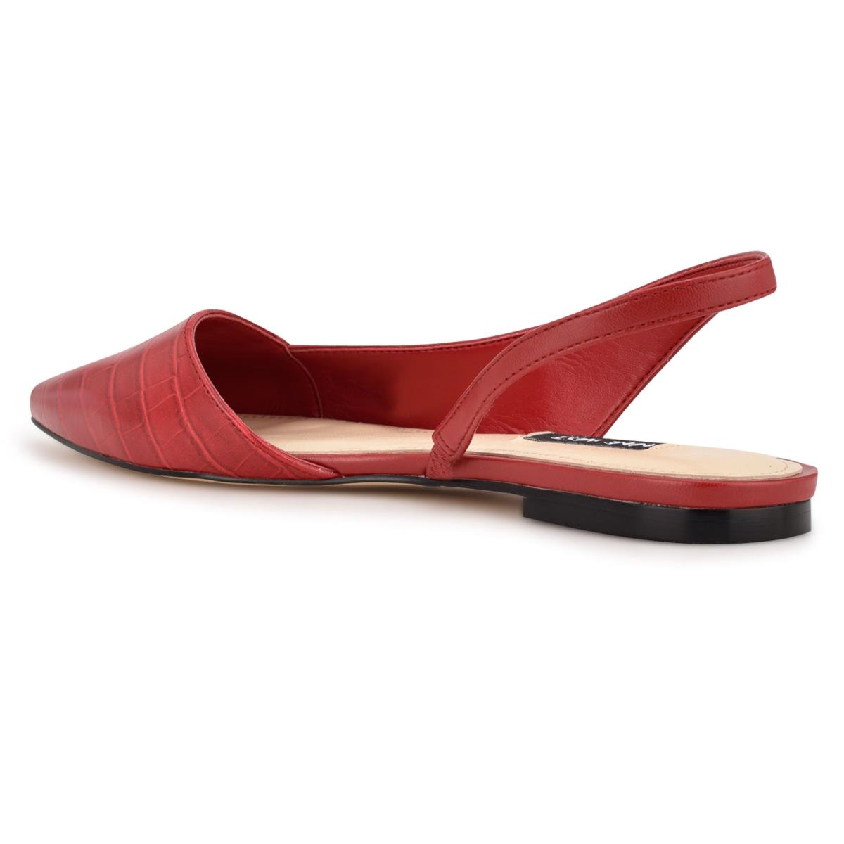 Nine West Beads Slingback Pointy Toe Rojas Rojas | 1860IAWEB