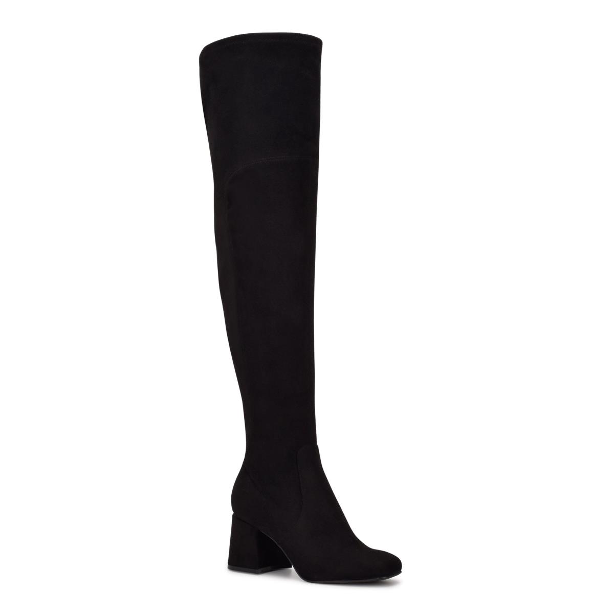 Nine West Blocky Over The Knee Negras | 0695EMJBN