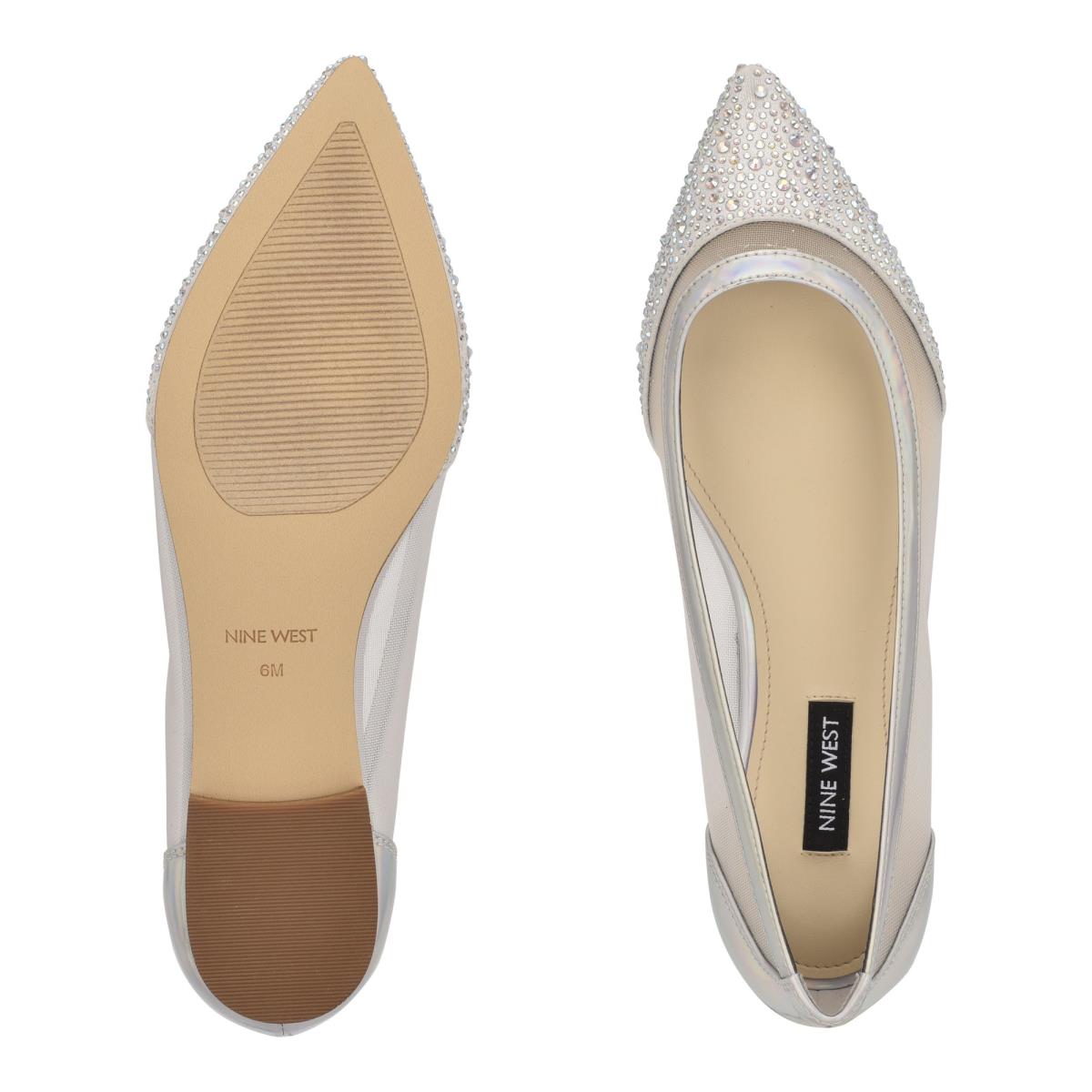 Nine West Bogus Pointy Toe Beige Plateadas | 4273XSQEL