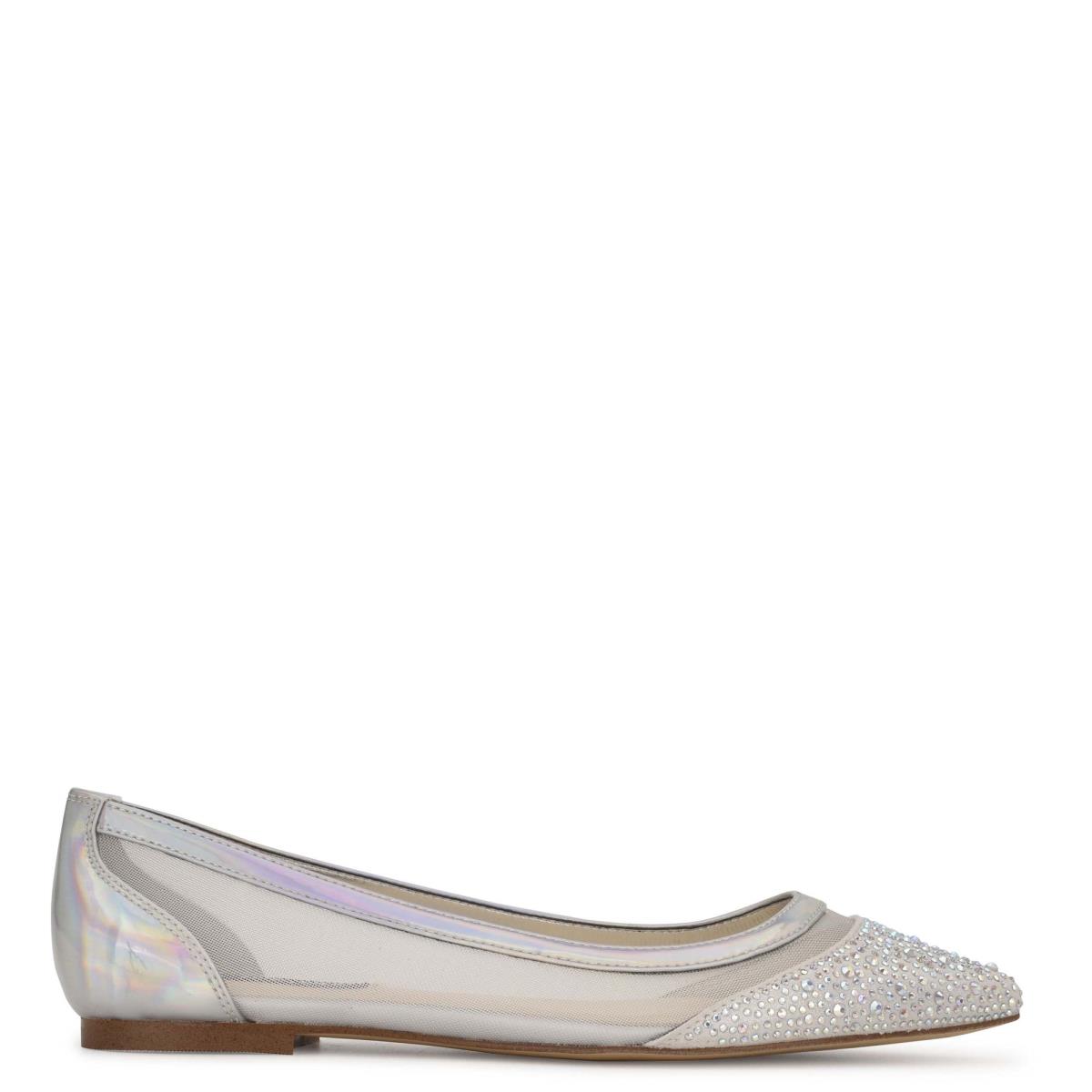 Nine West Bogus Pointy Toe Beige Plateadas | 4273XSQEL