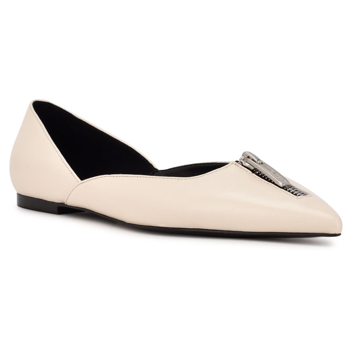 Nine West Brina Pointy Toe Creme | 9184ENMAB