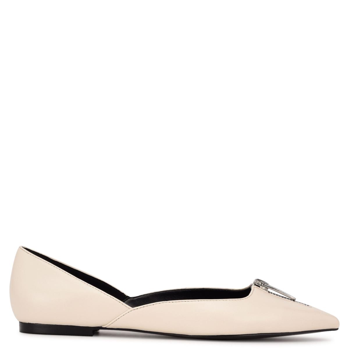 Nine West Brina Pointy Toe Creme | 9184ENMAB