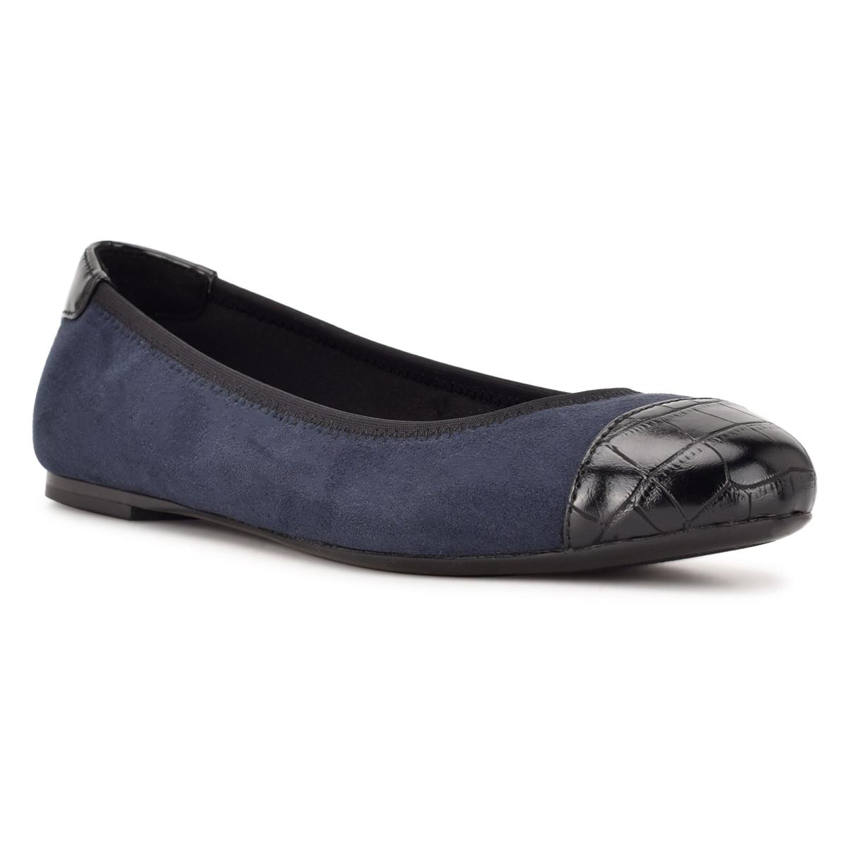 Nine West Capted Ballet Azul Marino | 5071CPRJX