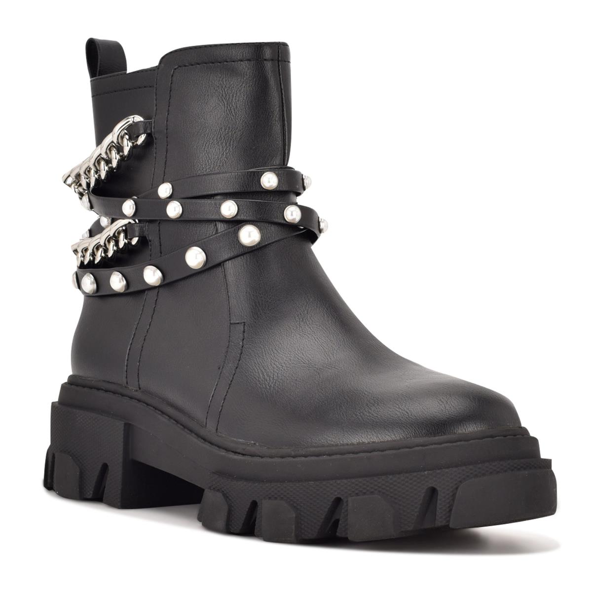 Nine West Cearlz Lug Sole Negras | 6317KUNAW