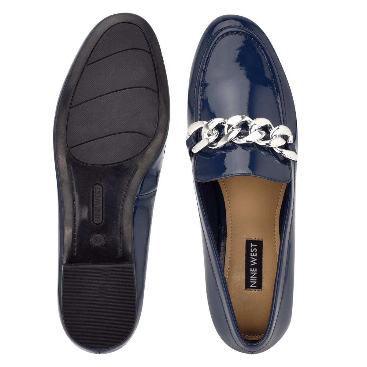 Nine West Chain Slip-On Azules | 7160BILMO