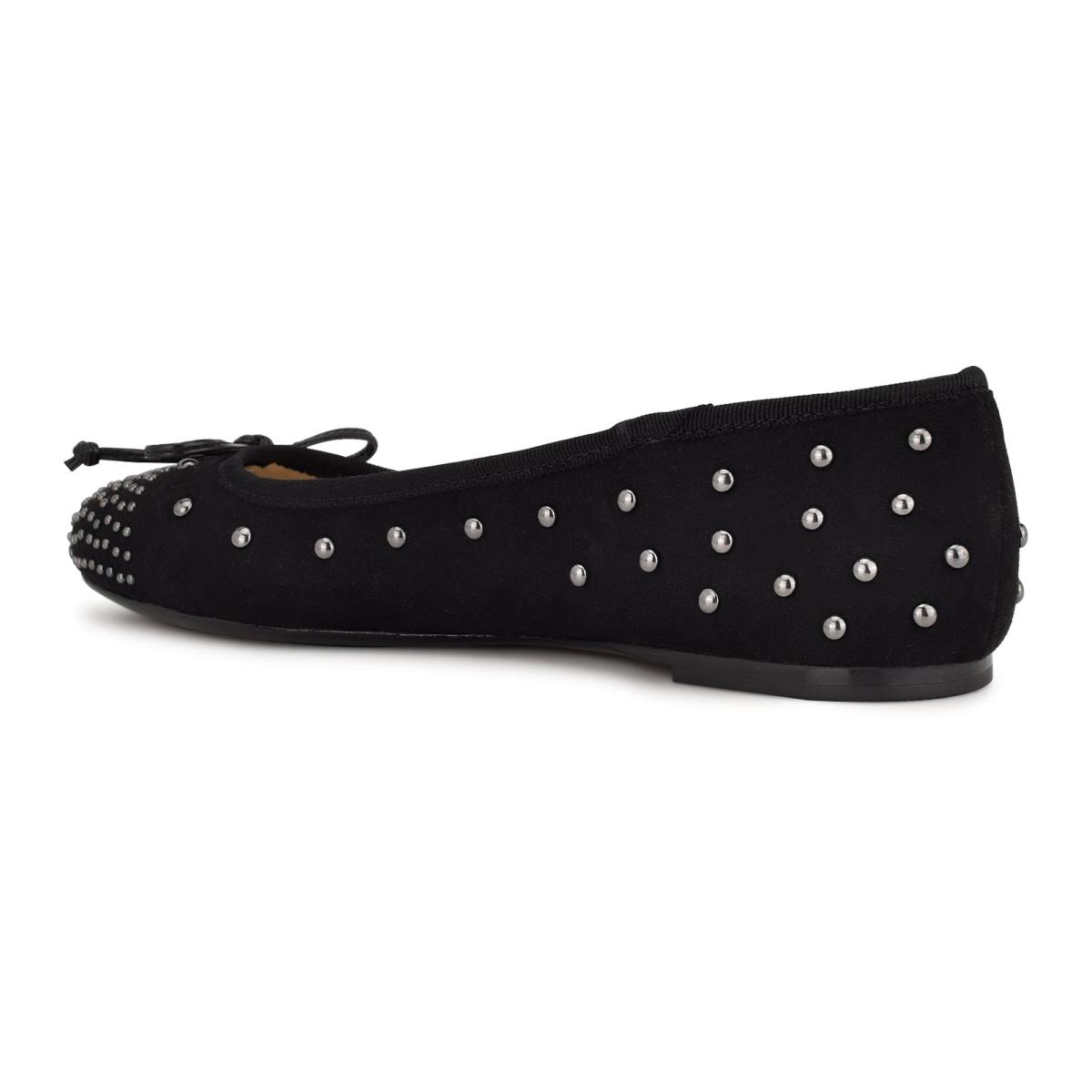 Nine West Curvy Studded Ballet Negras | 3457WCIUF