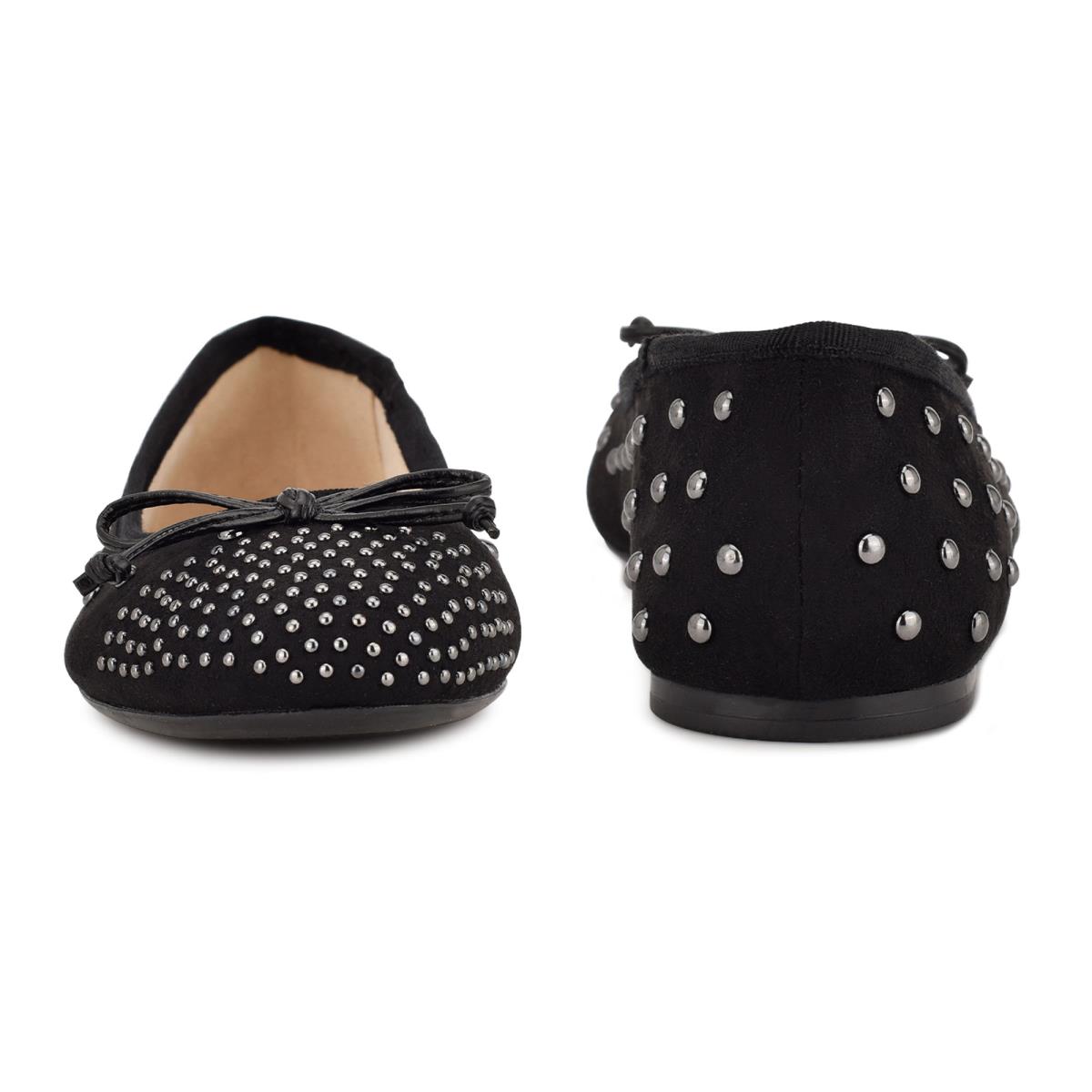 Nine West Curvy Studded Ballet Negras | 3457WCIUF