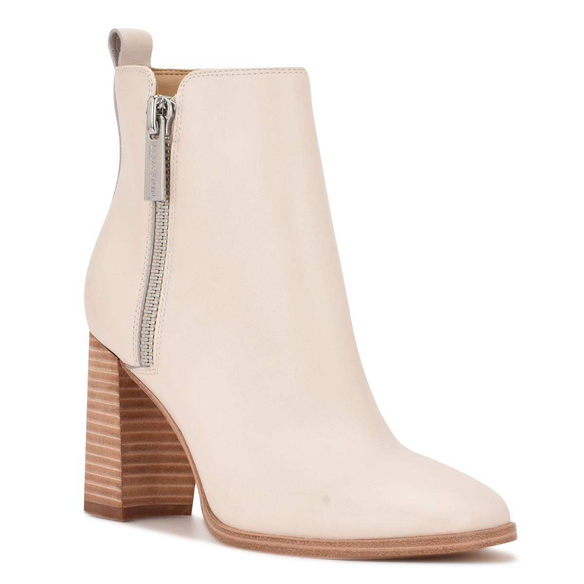 Nine West Dips Block Heel Beige | 6523KYBOE