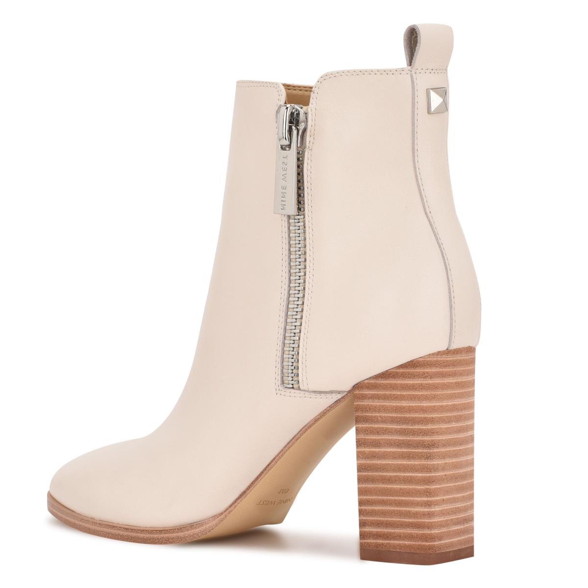 Nine West Dips Block Heel Beige | 6523KYBOE