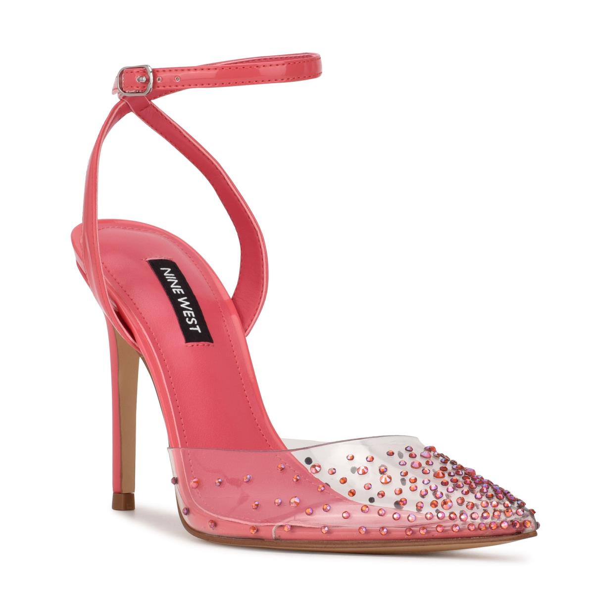 Nine West Foreva Ankle Strap Dress Rosas Coral | 8231PYQNL