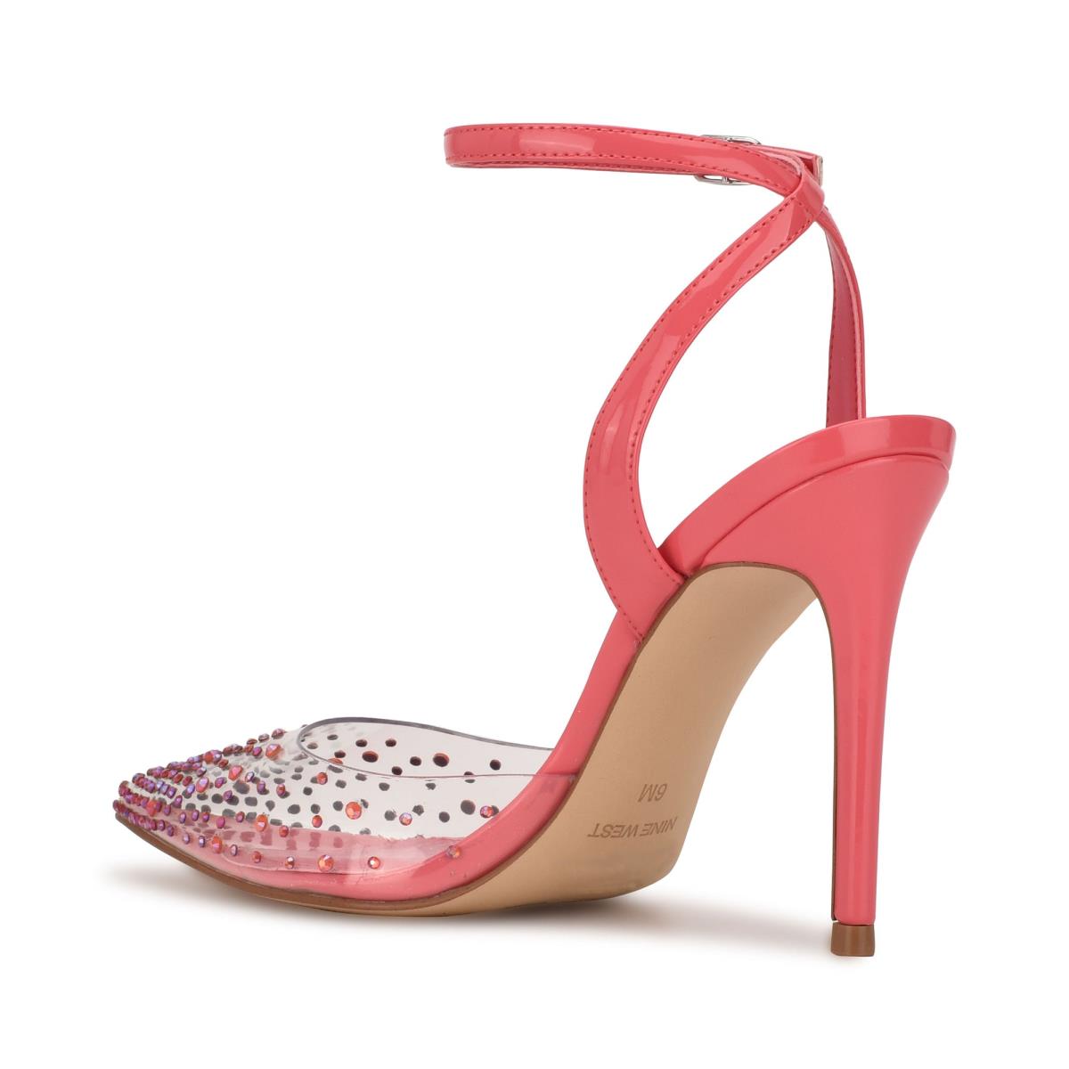 Nine West Foreva Ankle Strap Dress Rosas Coral | 8231PYQNL