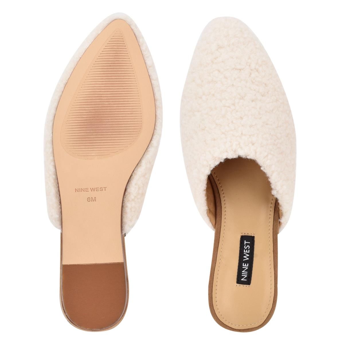 Nine West Furzy Pointy Toe Creme | 5147ZPXYO