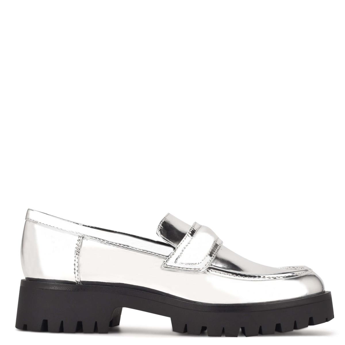 Nine West Garren Lug Sole Plateadas | 0342ENXRC