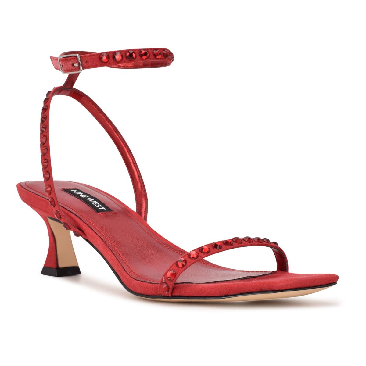 Nine West Giena Ankle Strap Rojas | 9026BSXAE