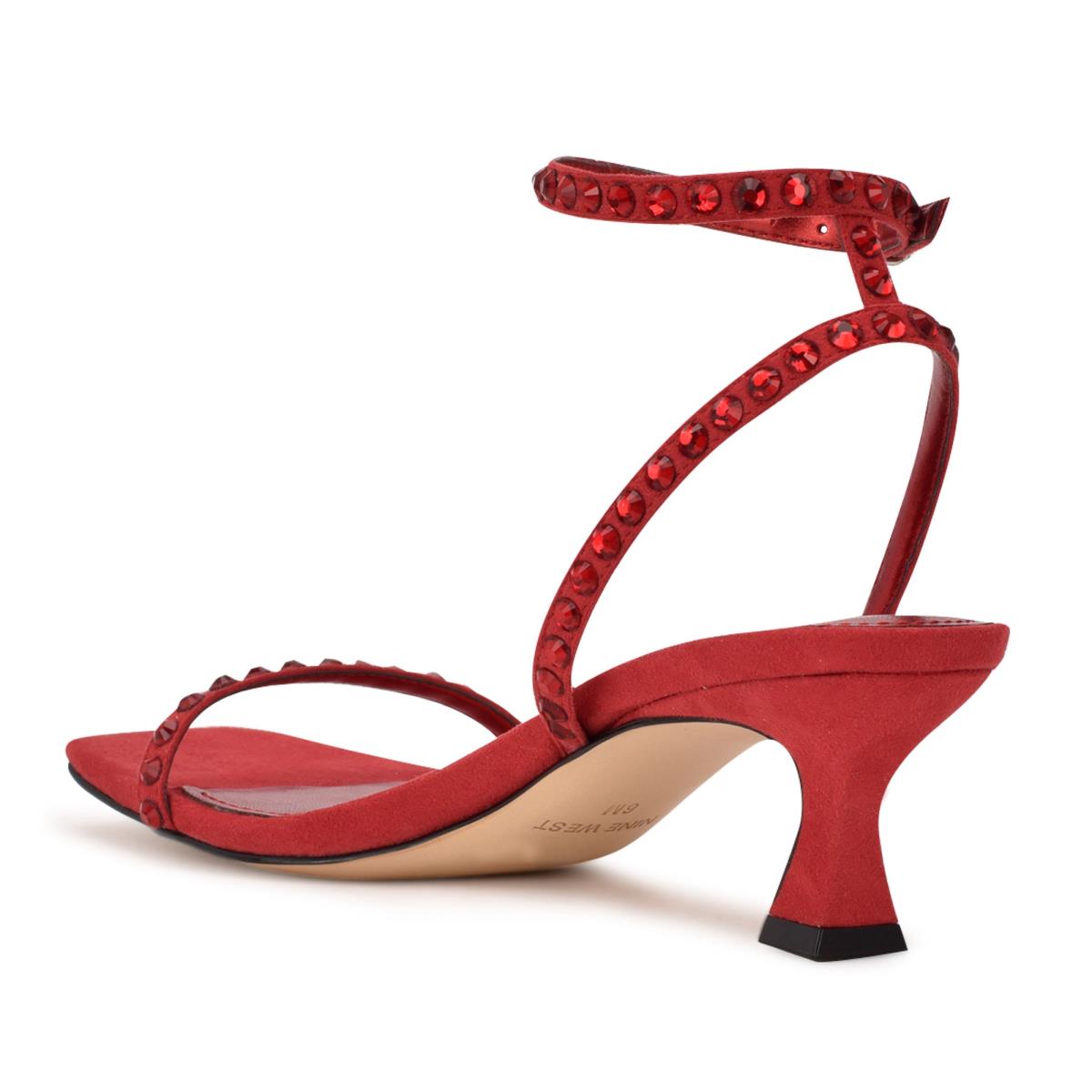 Nine West Giena Ankle Strap Rojas | 9026BSXAE