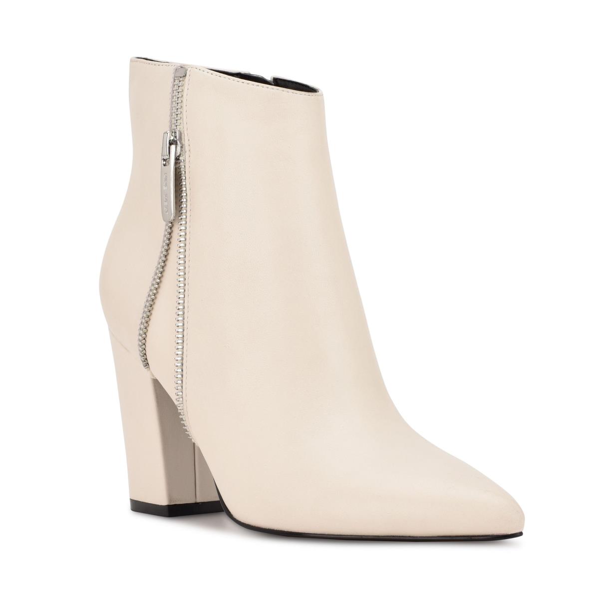 Nine West Glorya Heeled Creme | 7093SKPQO