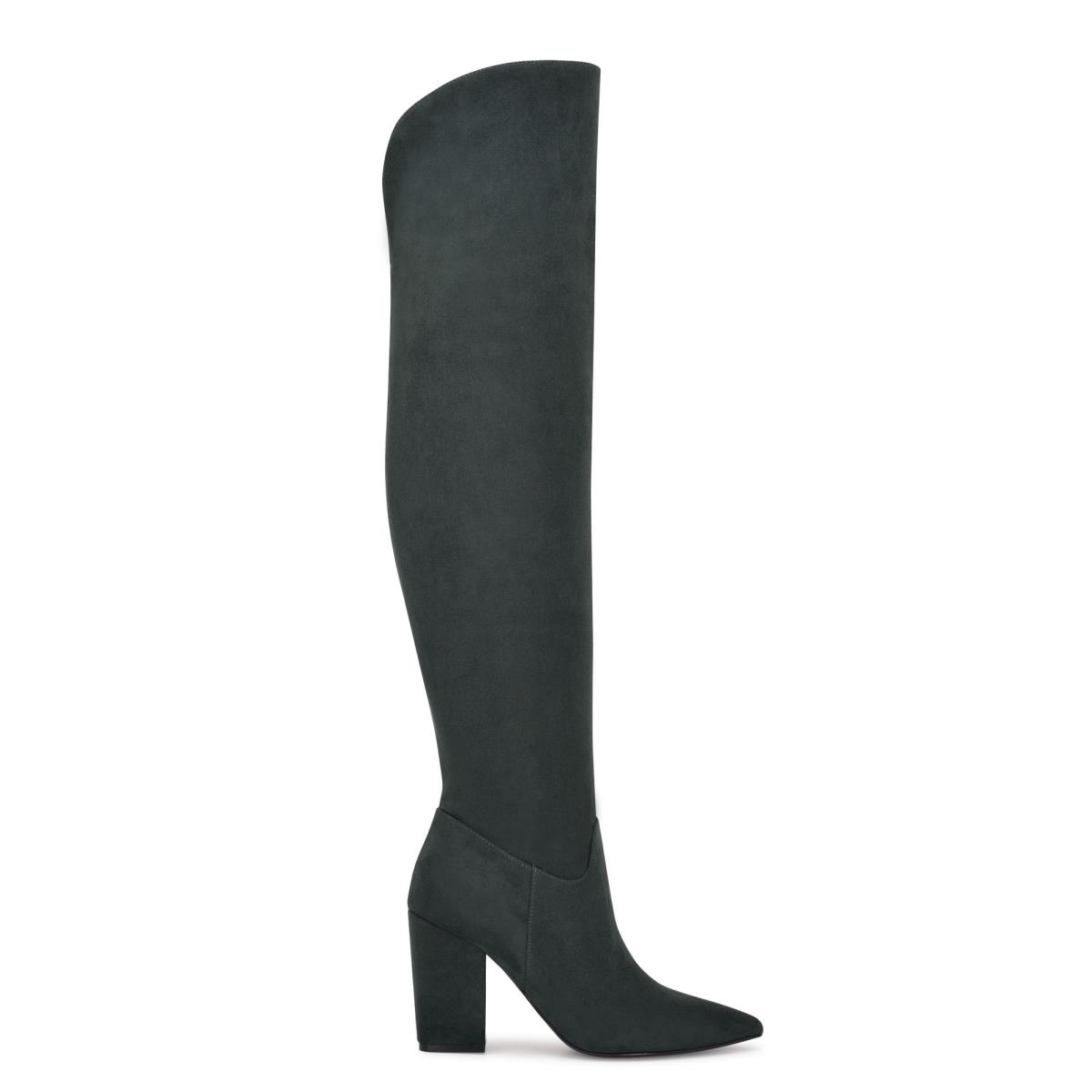 Nine West Goforit Over The Knee Negras | 9378UHNPM