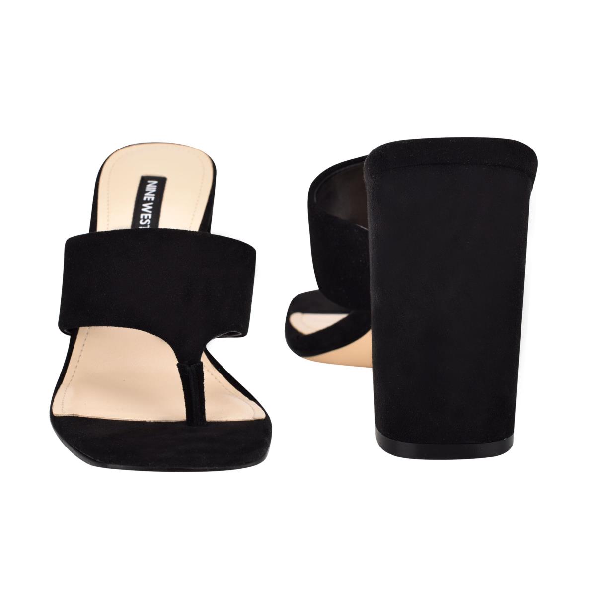 Nine West Gogo Block Heel Negras | 0825BKLPA