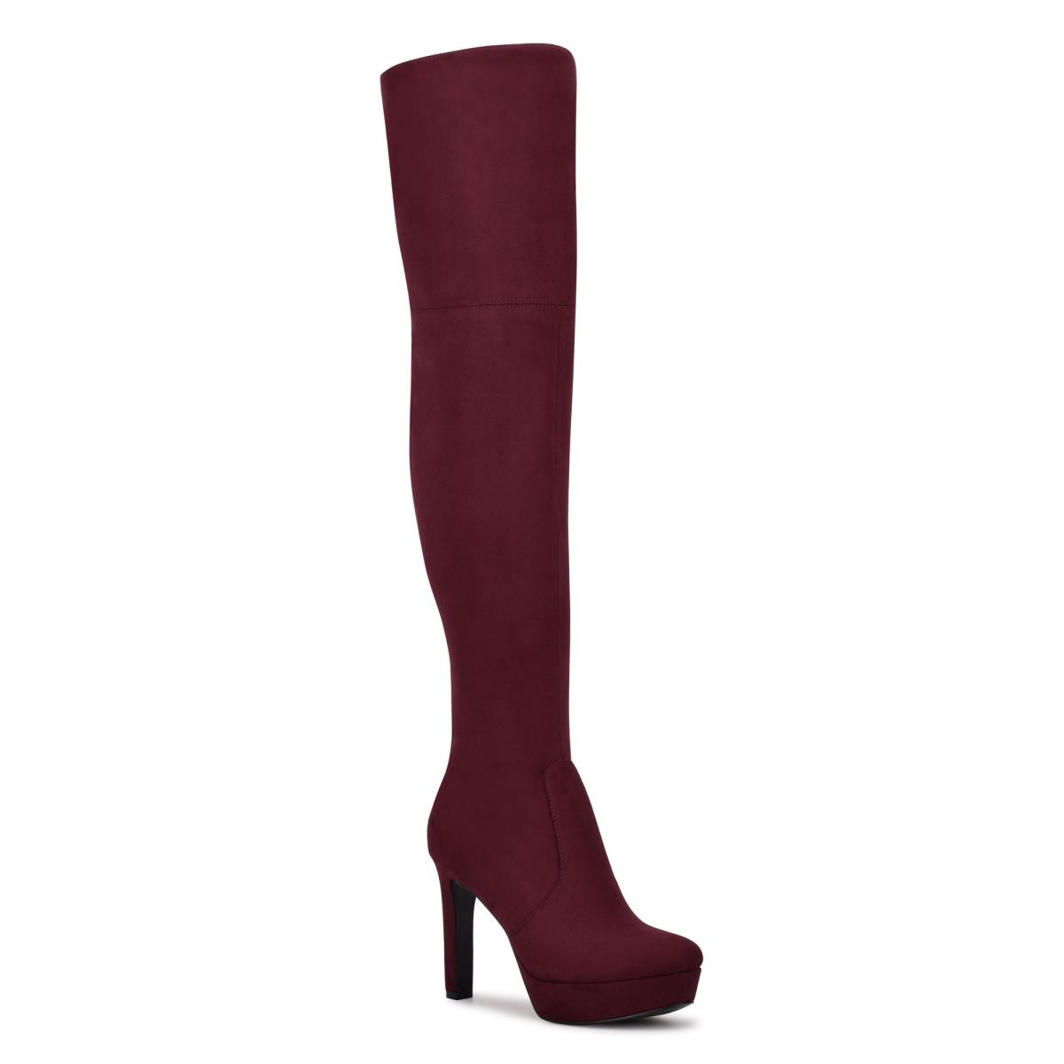 Nine West Gotcha Over the Knee Burdeos | 5876ZRDFI