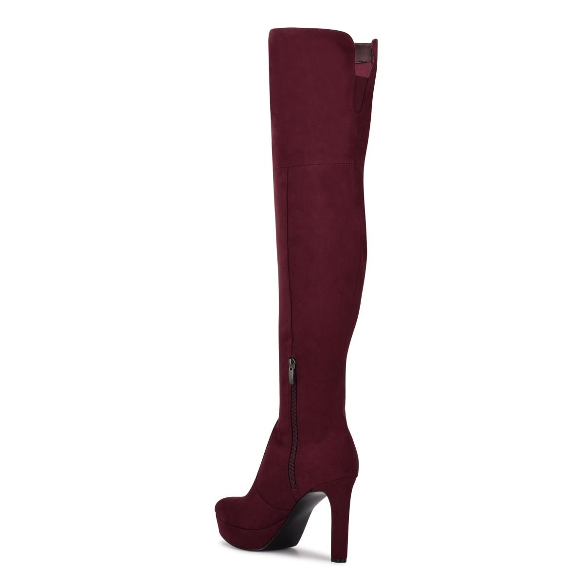 Nine West Gotcha Over the Knee Burdeos | 5876ZRDFI