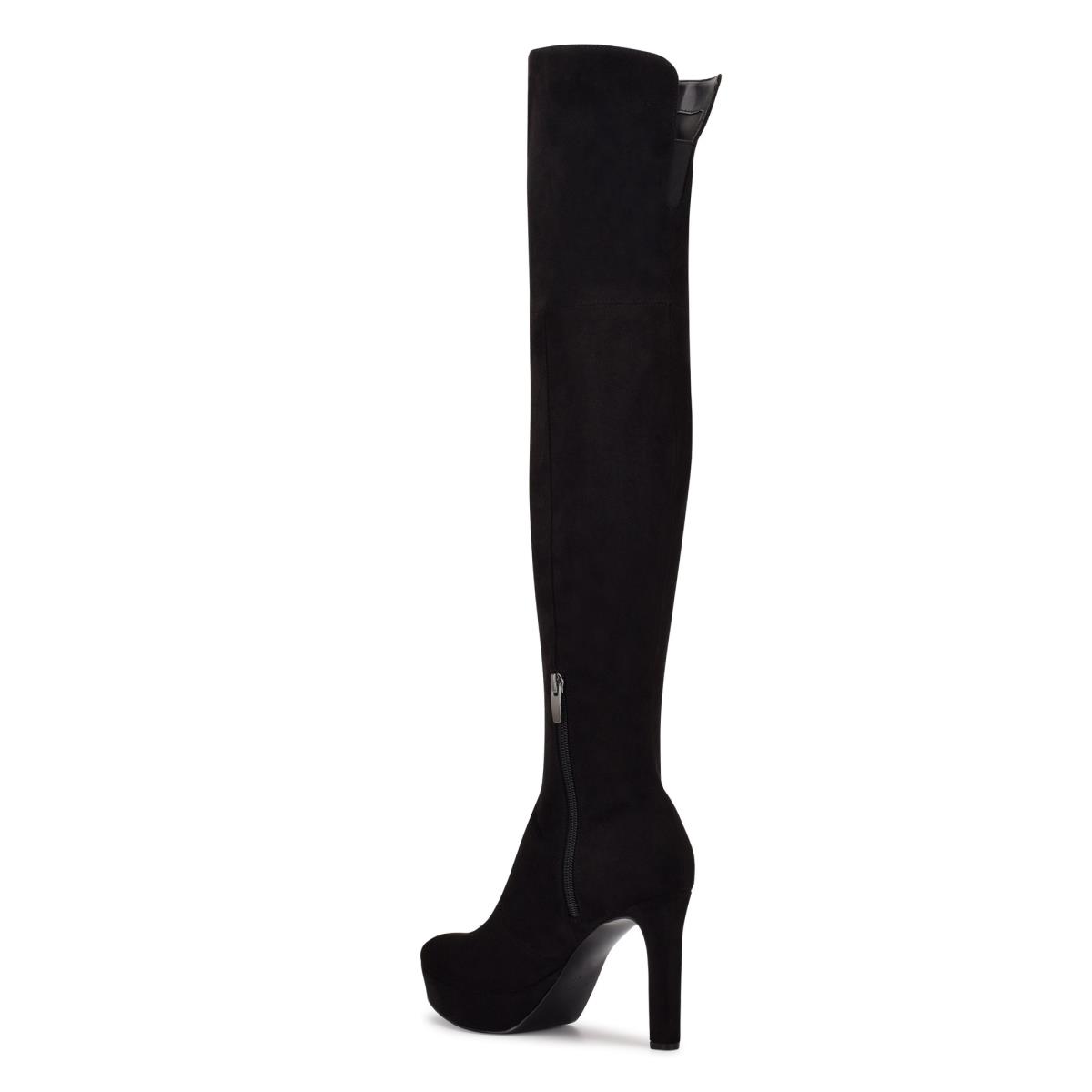 Nine West Gotcha Over the Knee Negras | 5926SGXZV