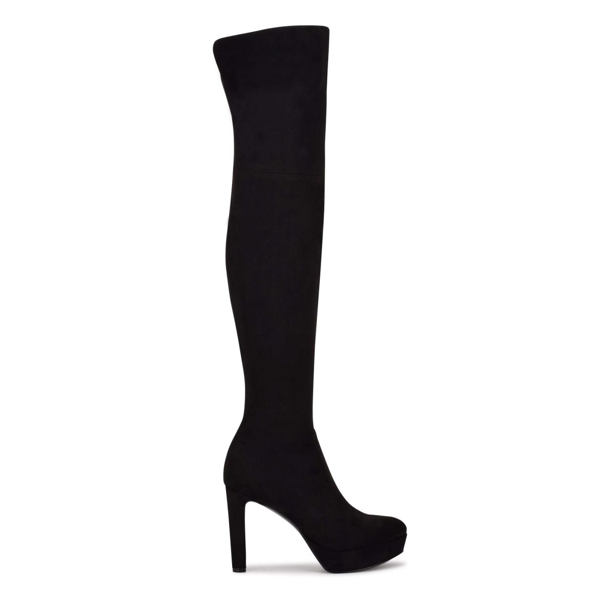 Nine West Gotcha Over the Knee Negras | 5926SGXZV