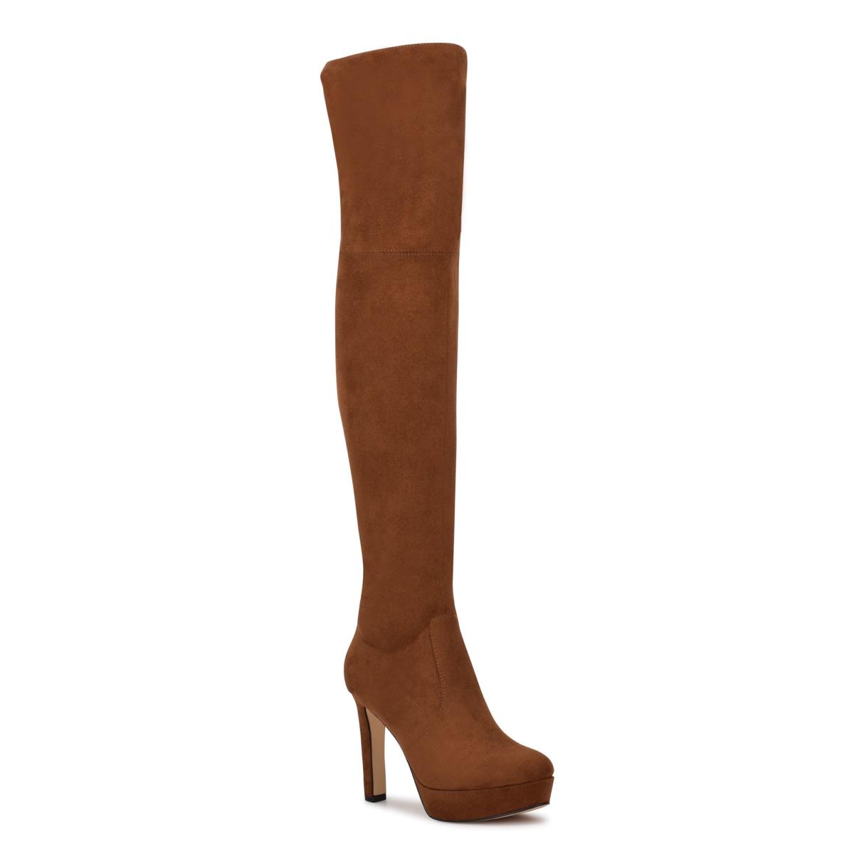 Nine West Gotcha Wide Calf Over the Knee Marrones | 2174EXBNU