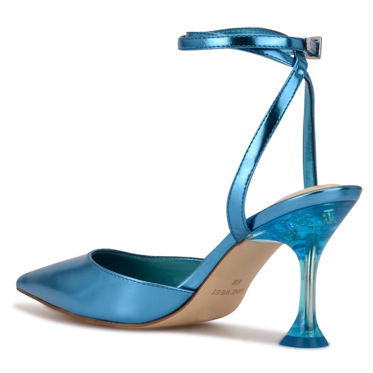 Nine West Harlowe Ankle Strap Azules | 3697LNQJO