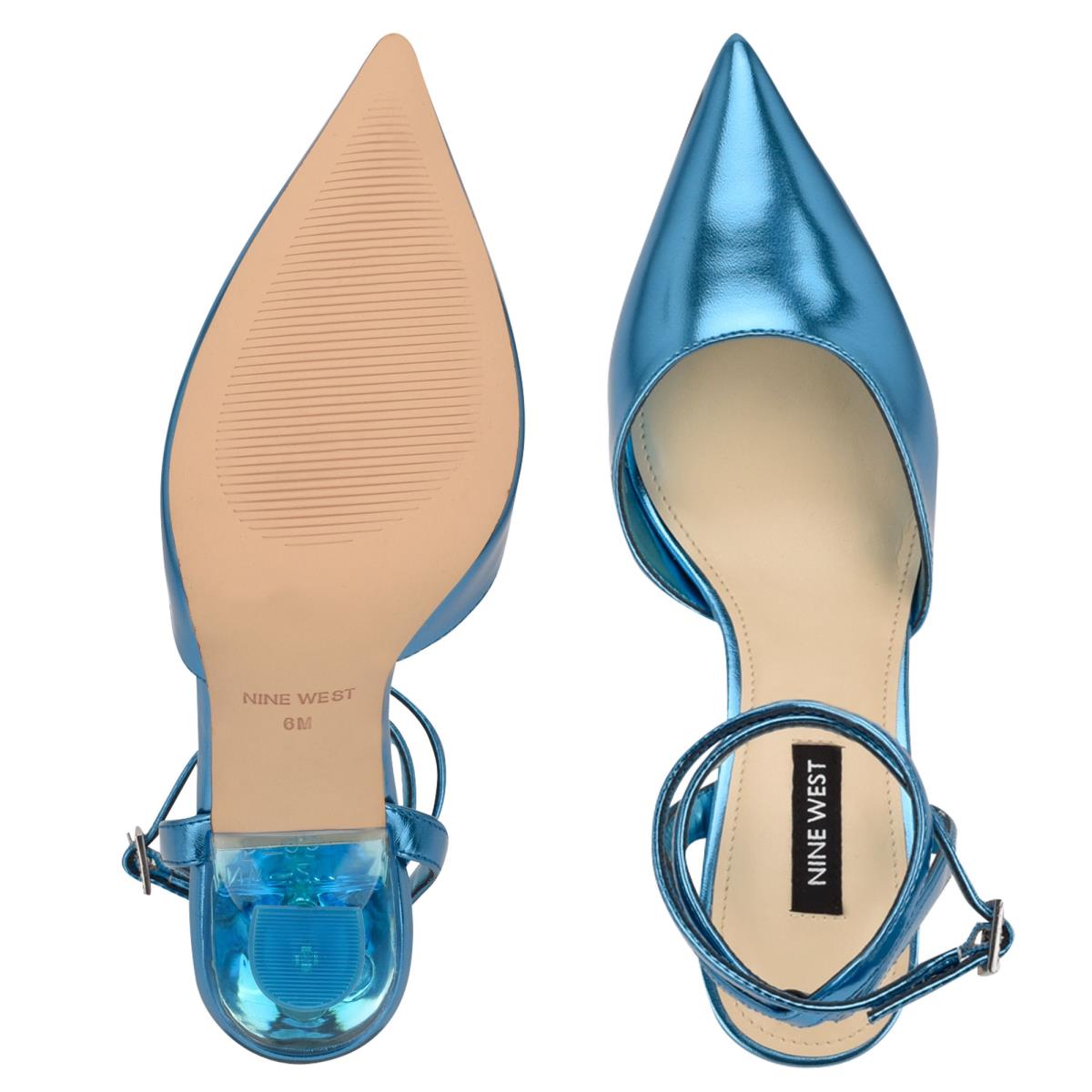 Nine West Harlowe Ankle Strap Azules | 3697LNQJO