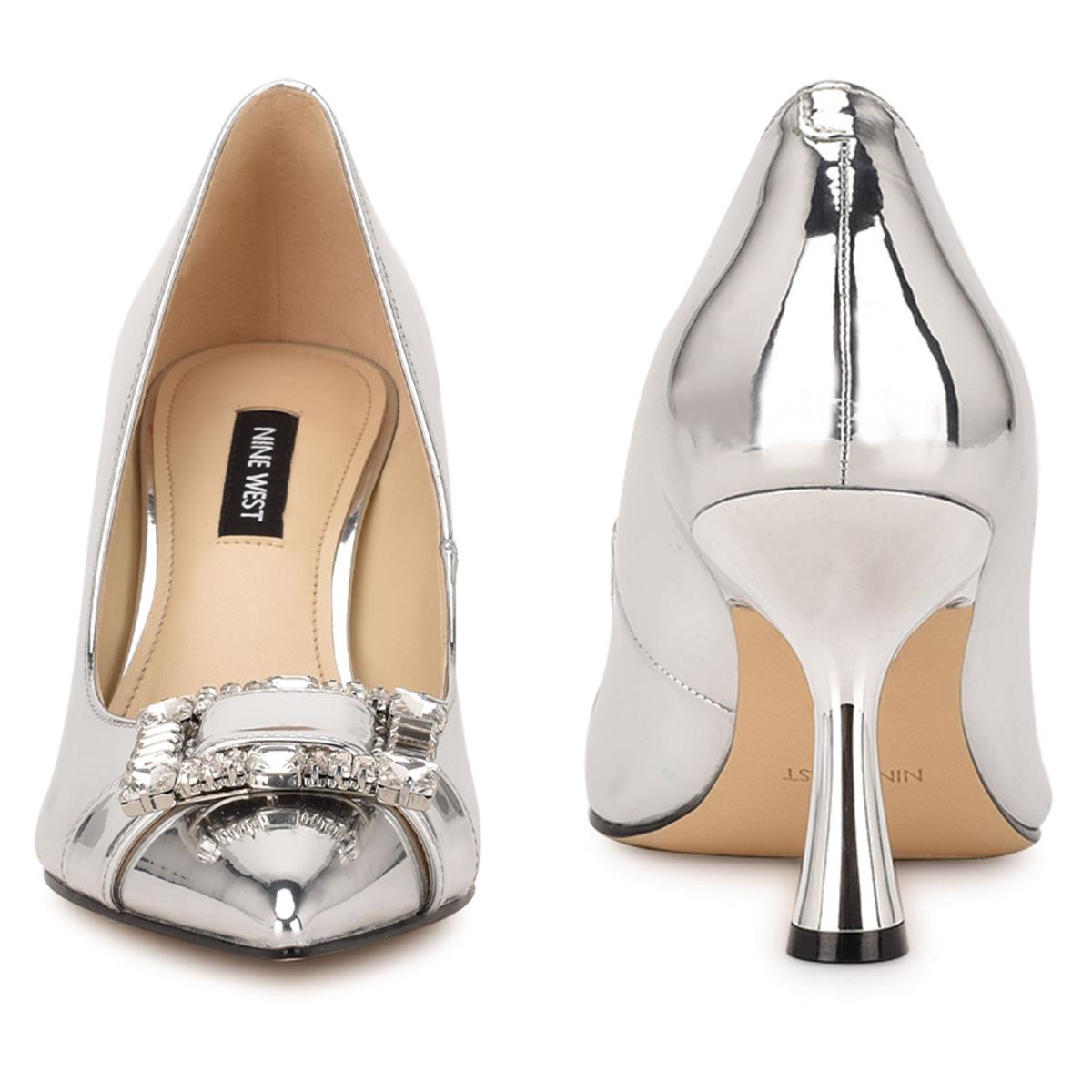 Nine West Helyn Pointy Toe Plateadas | 7581HPNXM