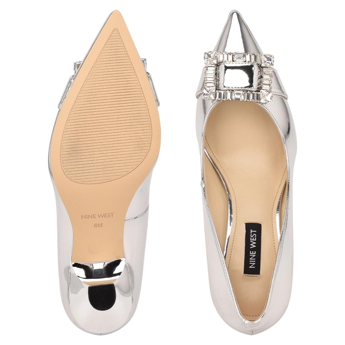 Nine West Helyn Pointy Toe Plateadas | 7581HPNXM