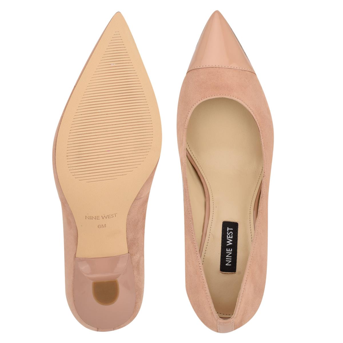 Nine West Hippa Pointy Toe Beige | 3617NJRCH