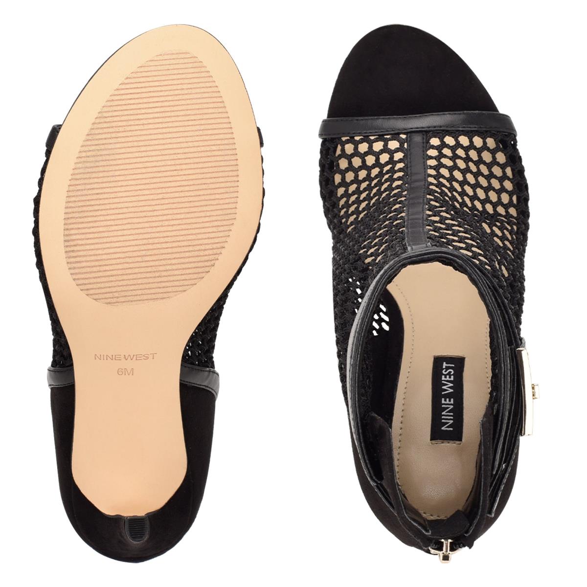 Nine West Ididit Mesh Peep Toe Negras | 4321GHYLP