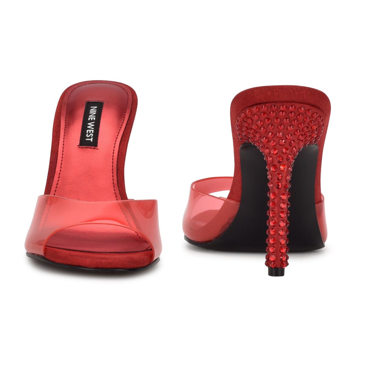 Nine West Ido Rhinestone Heeled Rojas | 0167OHYJT